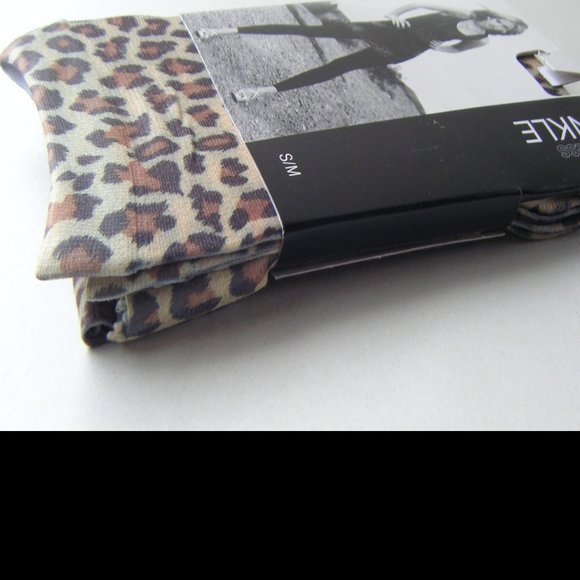 Express Leopard Print Ankle Tights Leggings S/M - Picture 2 of 5